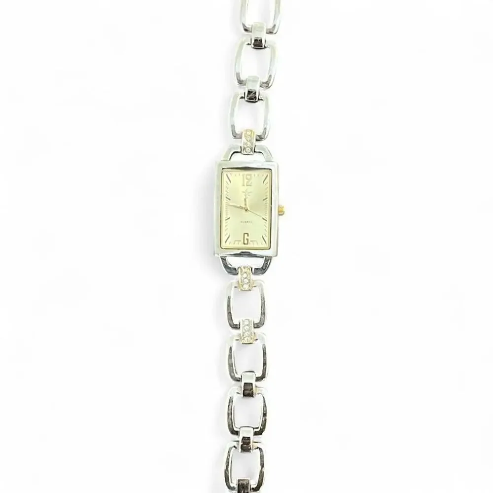 Silver and gold vintage watch
